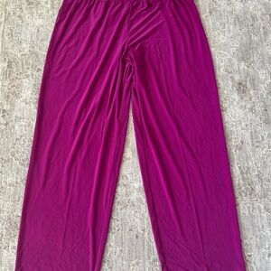 NWT CSC Studio Womens Pull On Pant Sz PXL Fushia High Rise Elastic Waist Stretch
